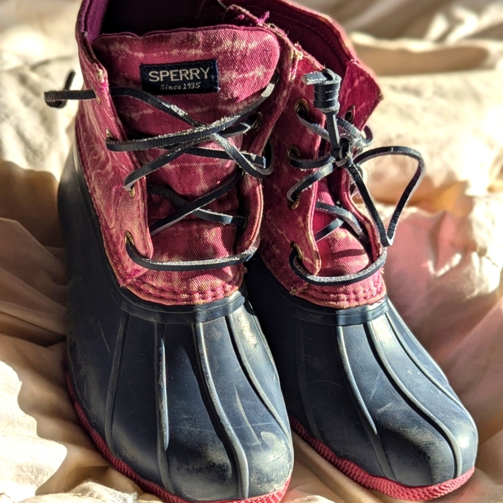Girls Spring Waterproof Sperry Duck Boots